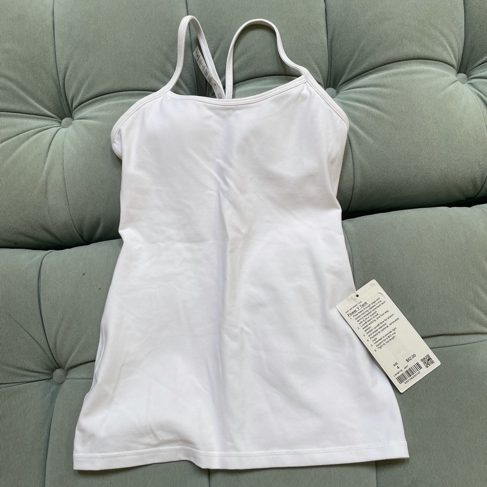 Lululemon Power Y Tank White NWT